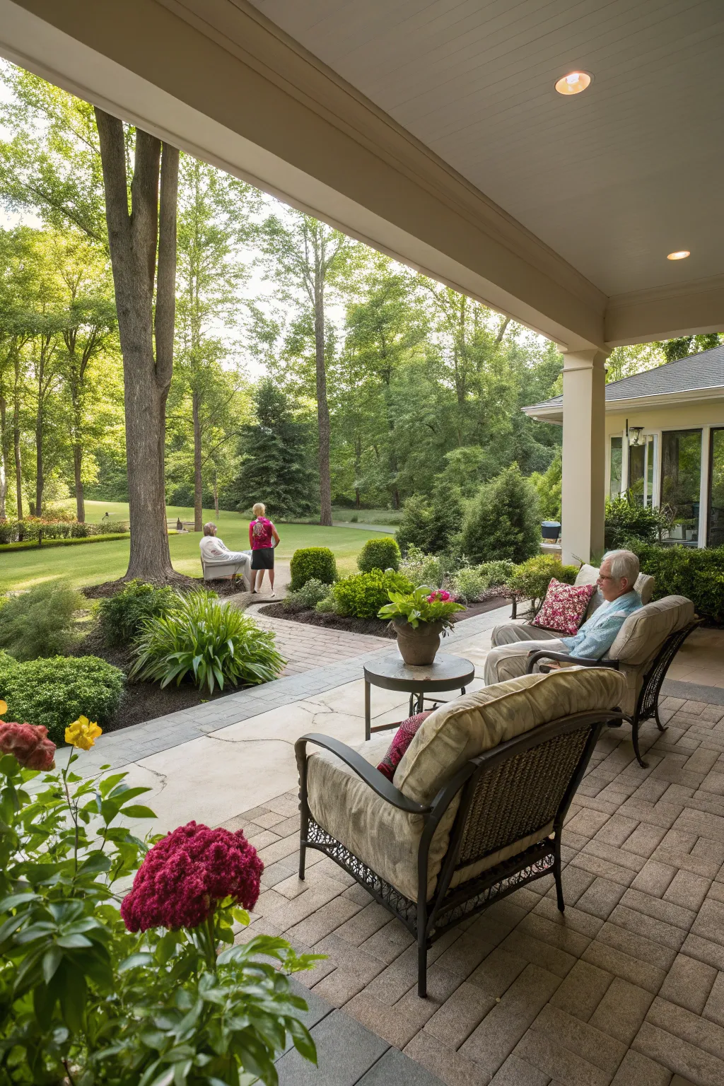 An outdoor connection expands living space and enhances tranquility.