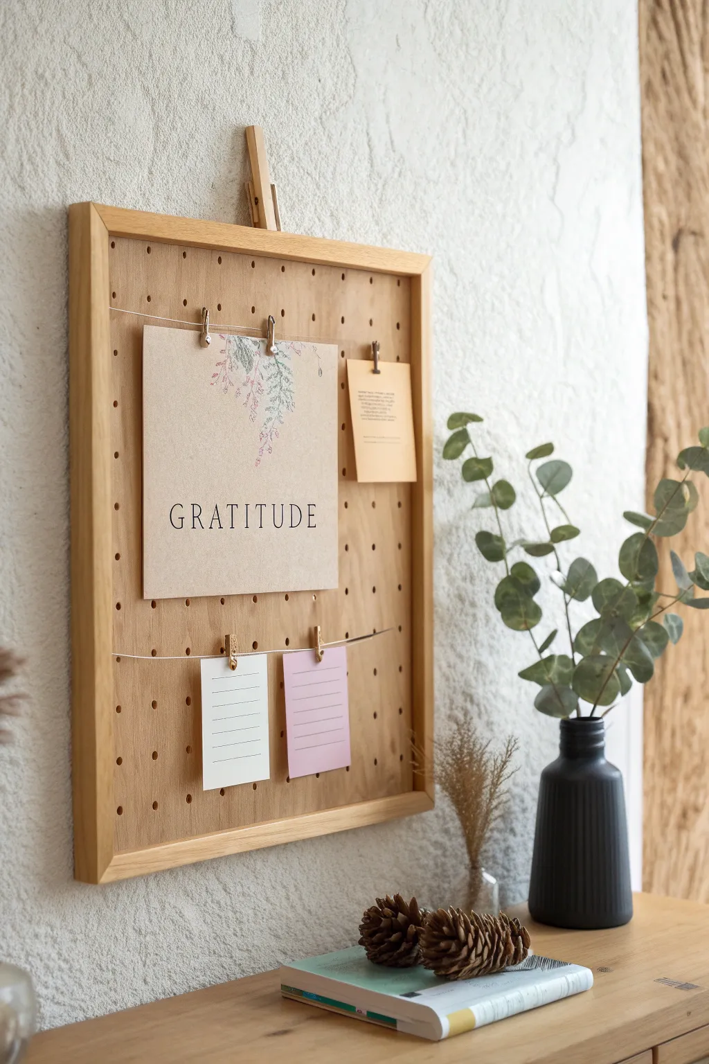 Capture the essence of gratitude with a beautifully simple family gratitude wall.