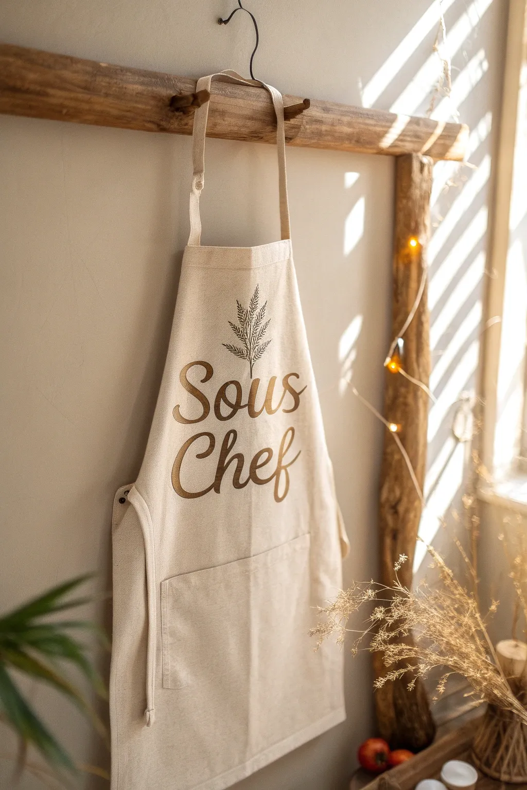 Elevate your kitchen style with a personalized touch. #SousChefApron #ScandiBoho