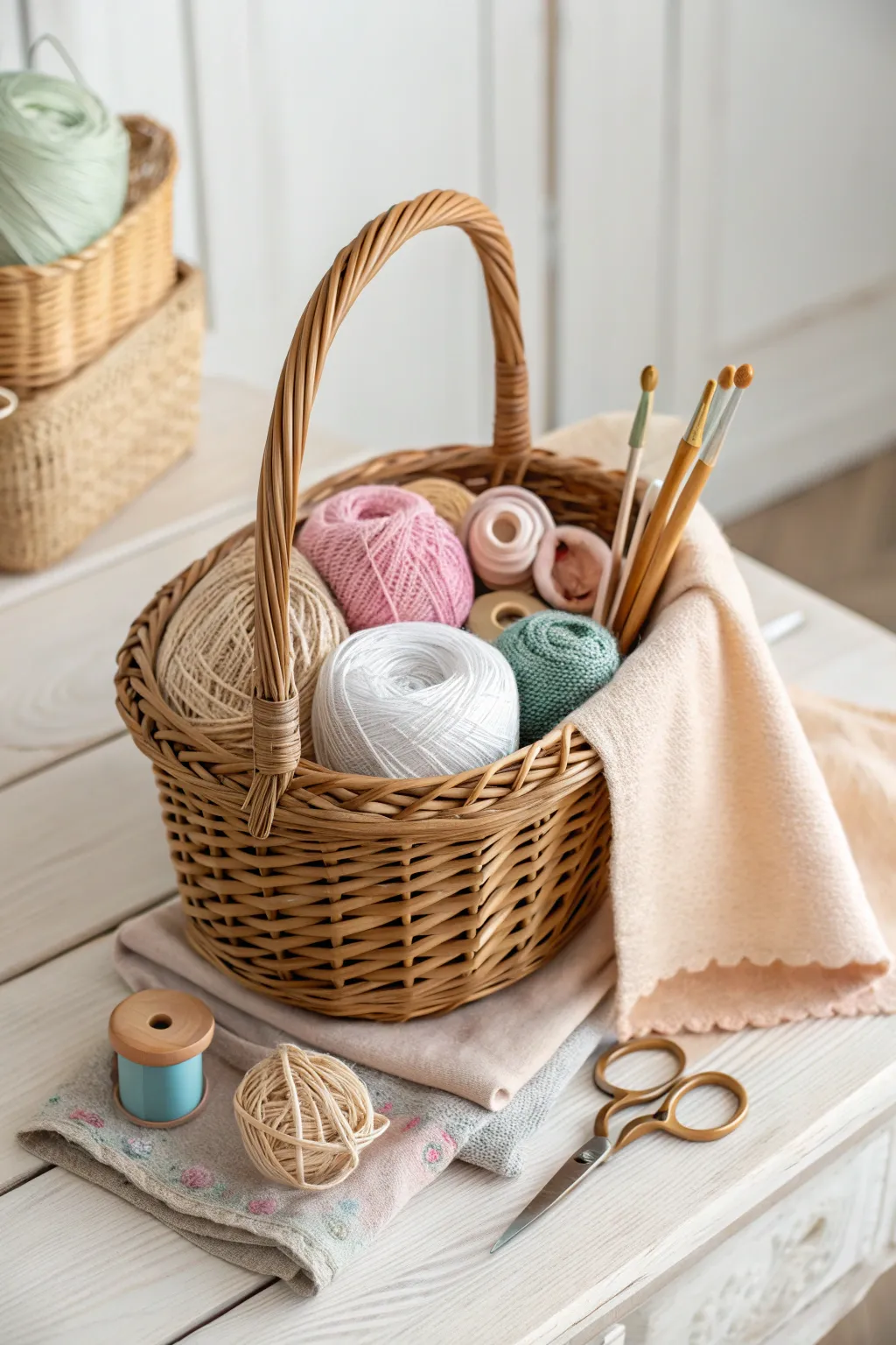 Unleash your inner artist with this elegantly curated DIY craft basket. Perfect for sparking creativity and embracing the beauty of simplicity!