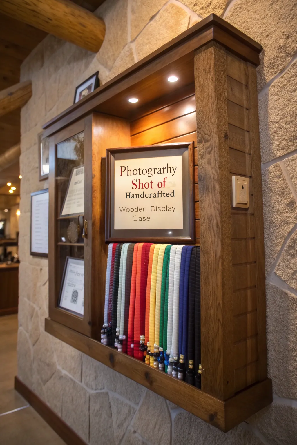 Celebrate your journey with this bespoke karate belt and certificate display, where skill meets craftsmanship.