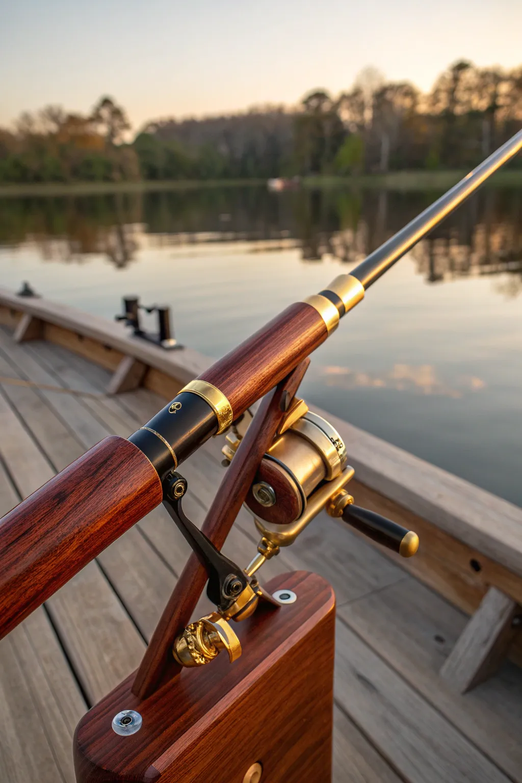 Elevate your fishing experience with this expertly crafted adjustable rod holder. A perfect blend of function and style for the discerning angler.