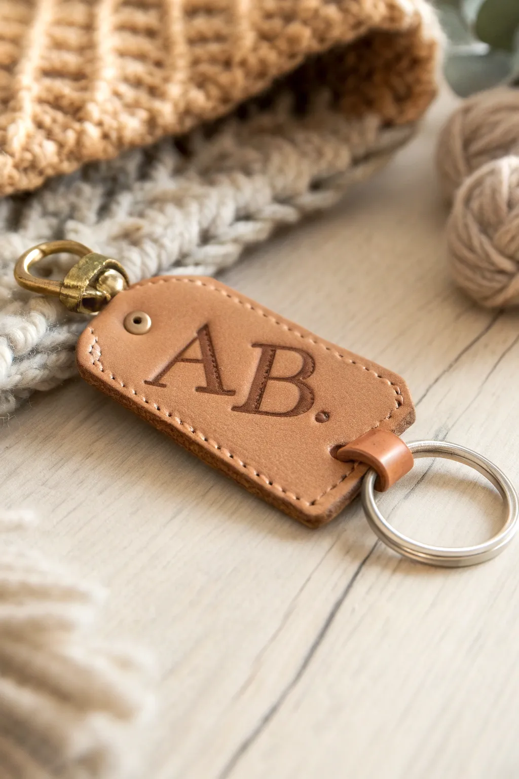 Add a personal touch to your keys with a beautifully crafted monogram keychain.