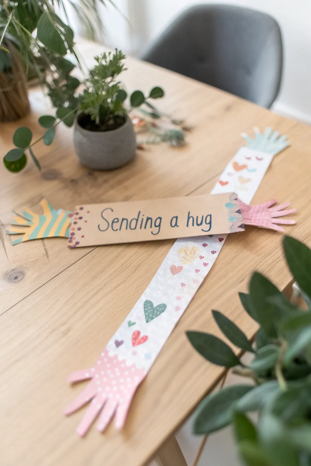 Send love across the miles with a charming mail-a-hug craft.