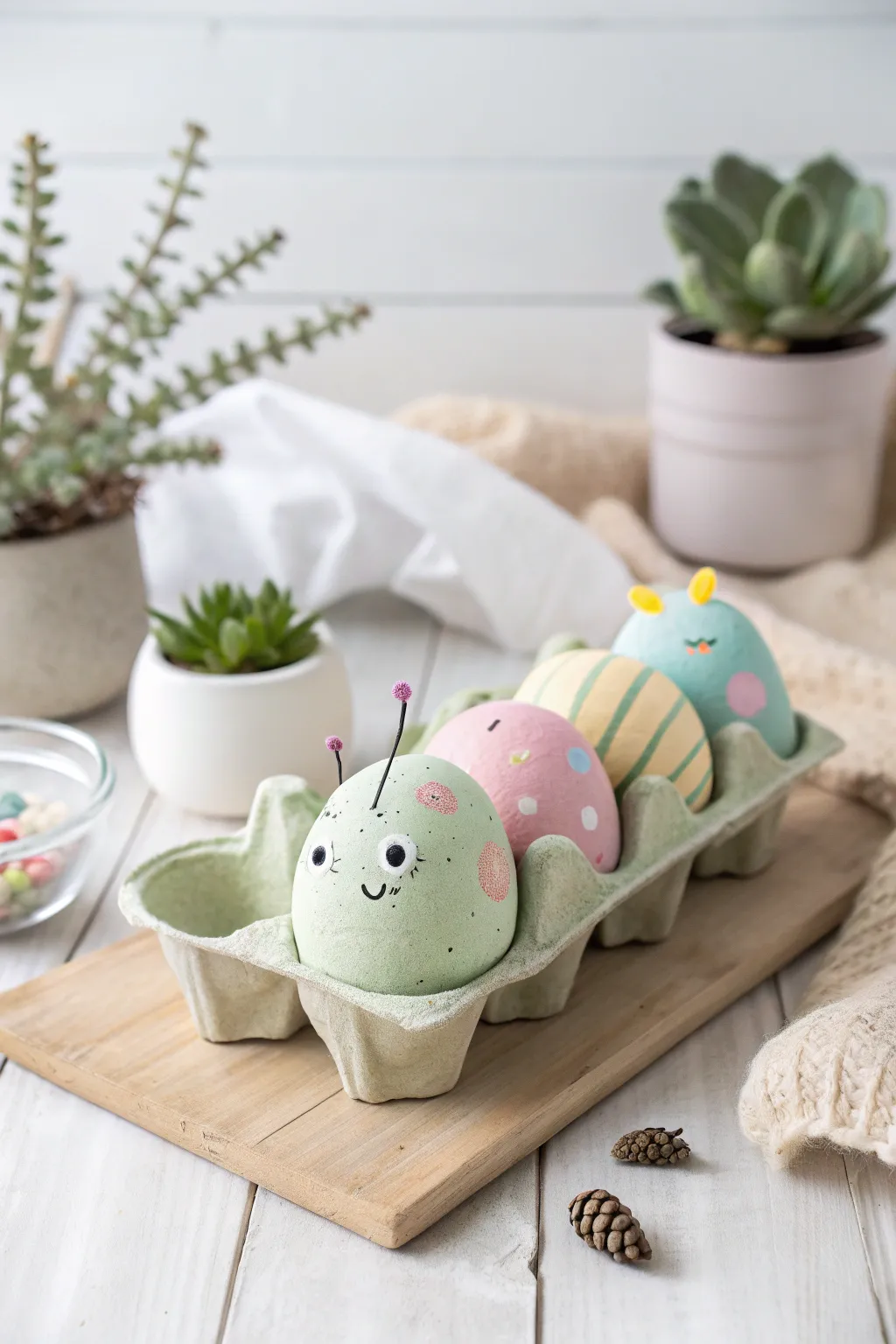 Transform simple egg cartons into charming critters for a delightful craft project!