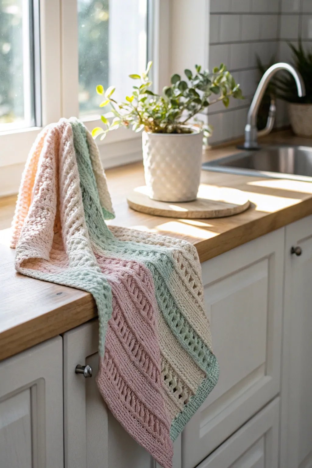 Sustainable Simplicity: Elevate your kitchen routine with handcrafted eco-friendly dishcloths.