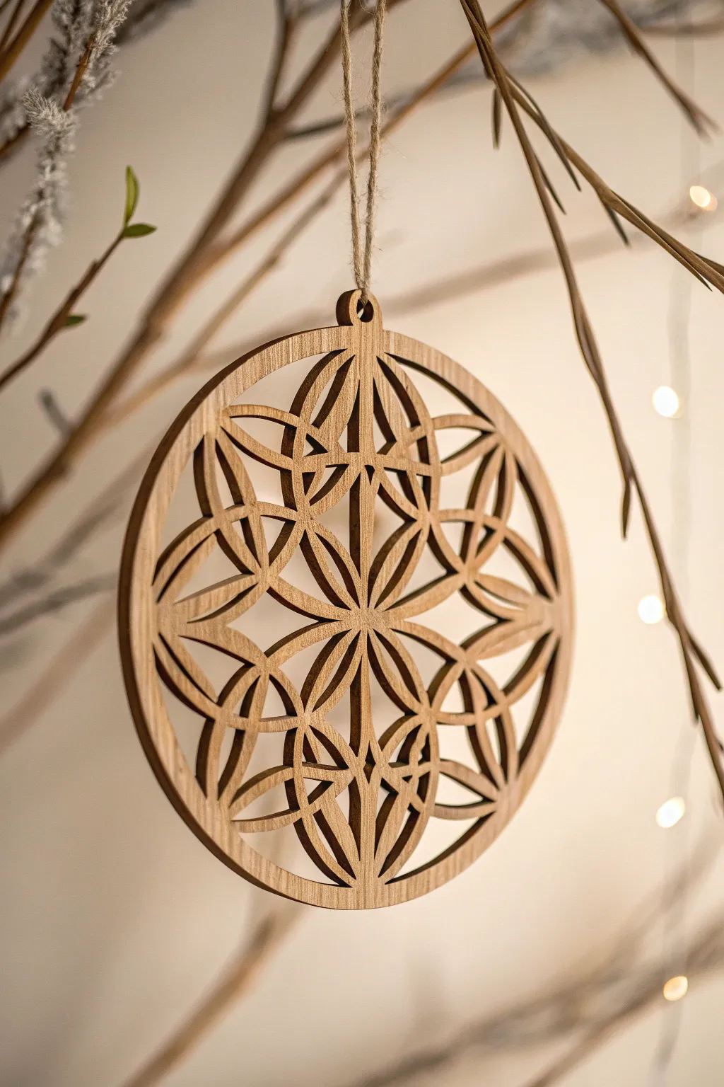 Discover the beauty of geometry with our laser-cut ornaments, perfect for a modern minimalist holiday touch.