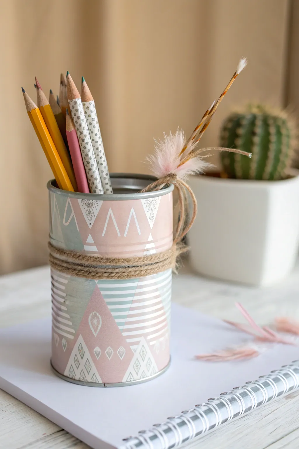 Elevate your desk with a minimalist DIY pencil holder that's both chic and practical—perfect for a thoughtful teacher gift!
