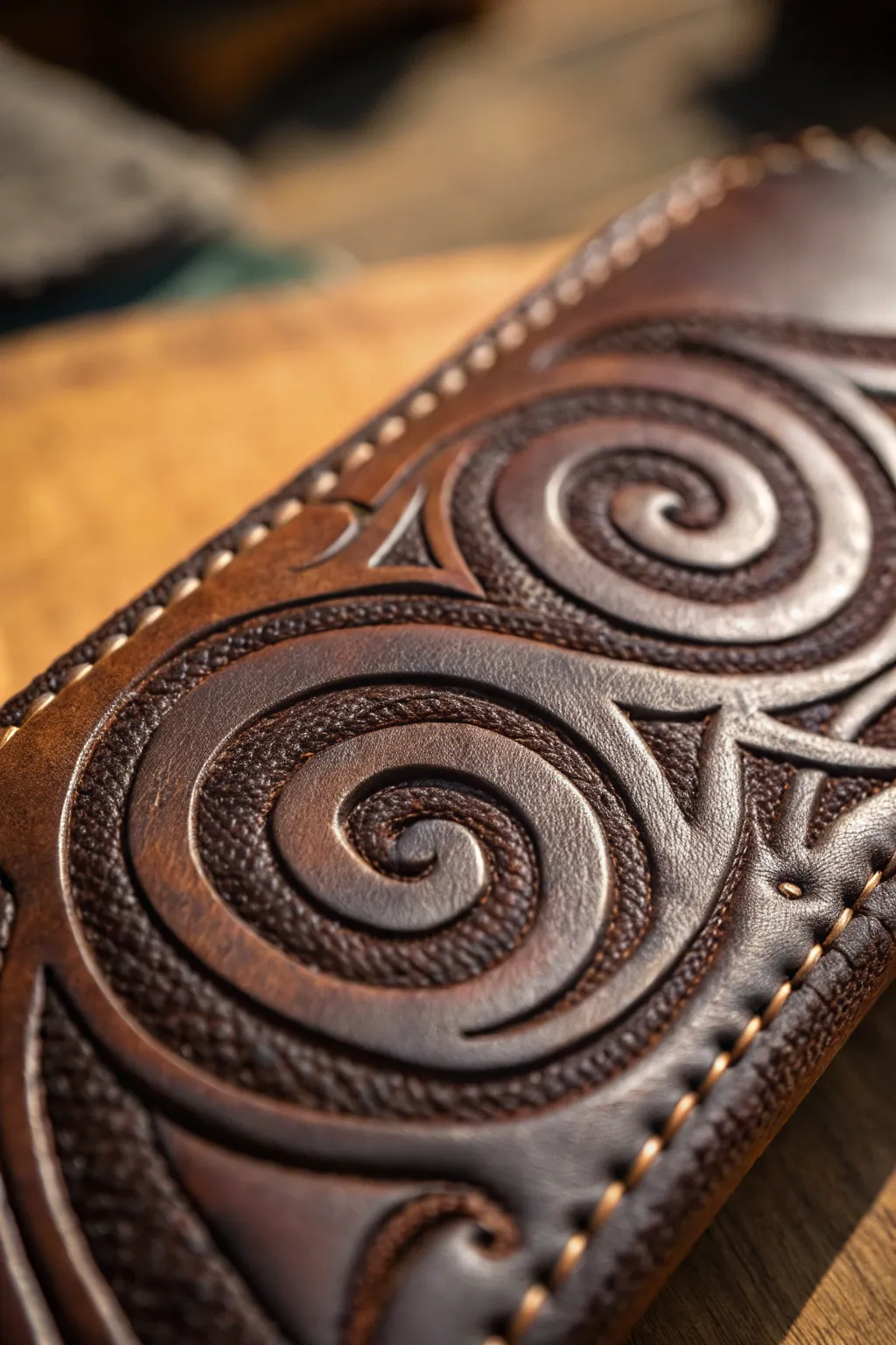 Unleash your creativity with this captivating abstract swirl maker's mark, a testament to skilled craftsmanship.