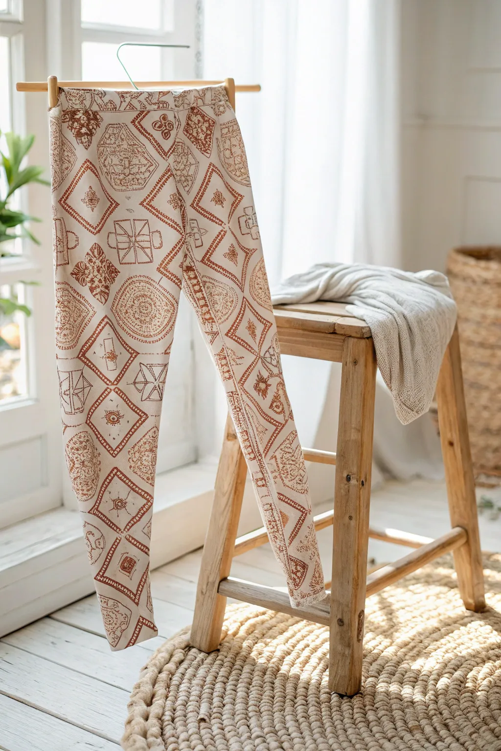Embrace global elegance with leggings that tell a story. #CulturalFusion #MinimalistBoho