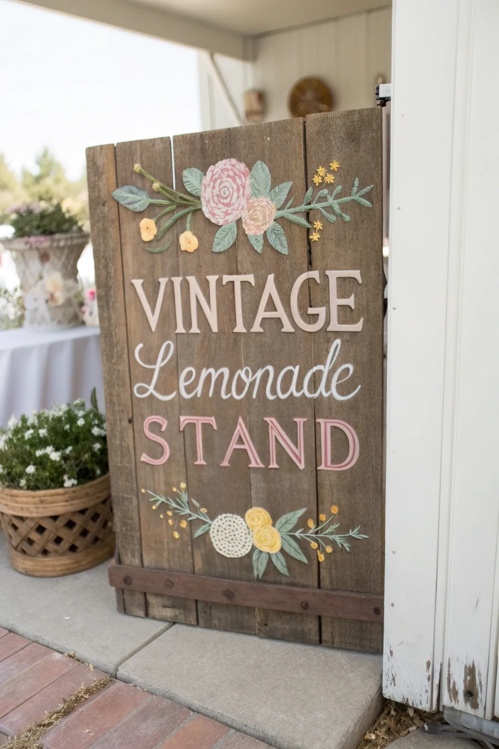 Embrace nostalgia with this charming vintage lemonade stand sign, where simplicity meets boho elegance.