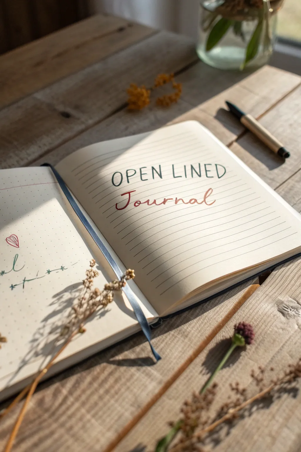 Embrace the art of typography with your journal, where creativity meets simplicity.