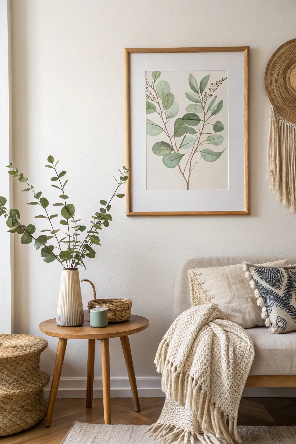 Bring the serenity of nature into your home with elegant botanical wall art. 🌿 #ScandinavianStyle #BohoChic
