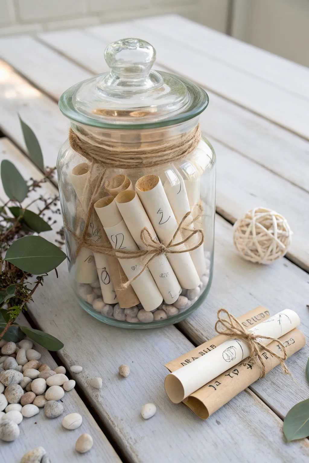 Countdown to Togetherness: A jar of anticipation and love.