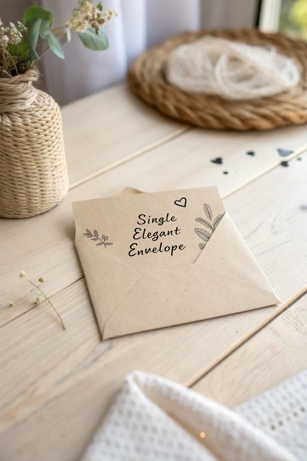 Add a personal touch with handwritten details on your love letter envelope.