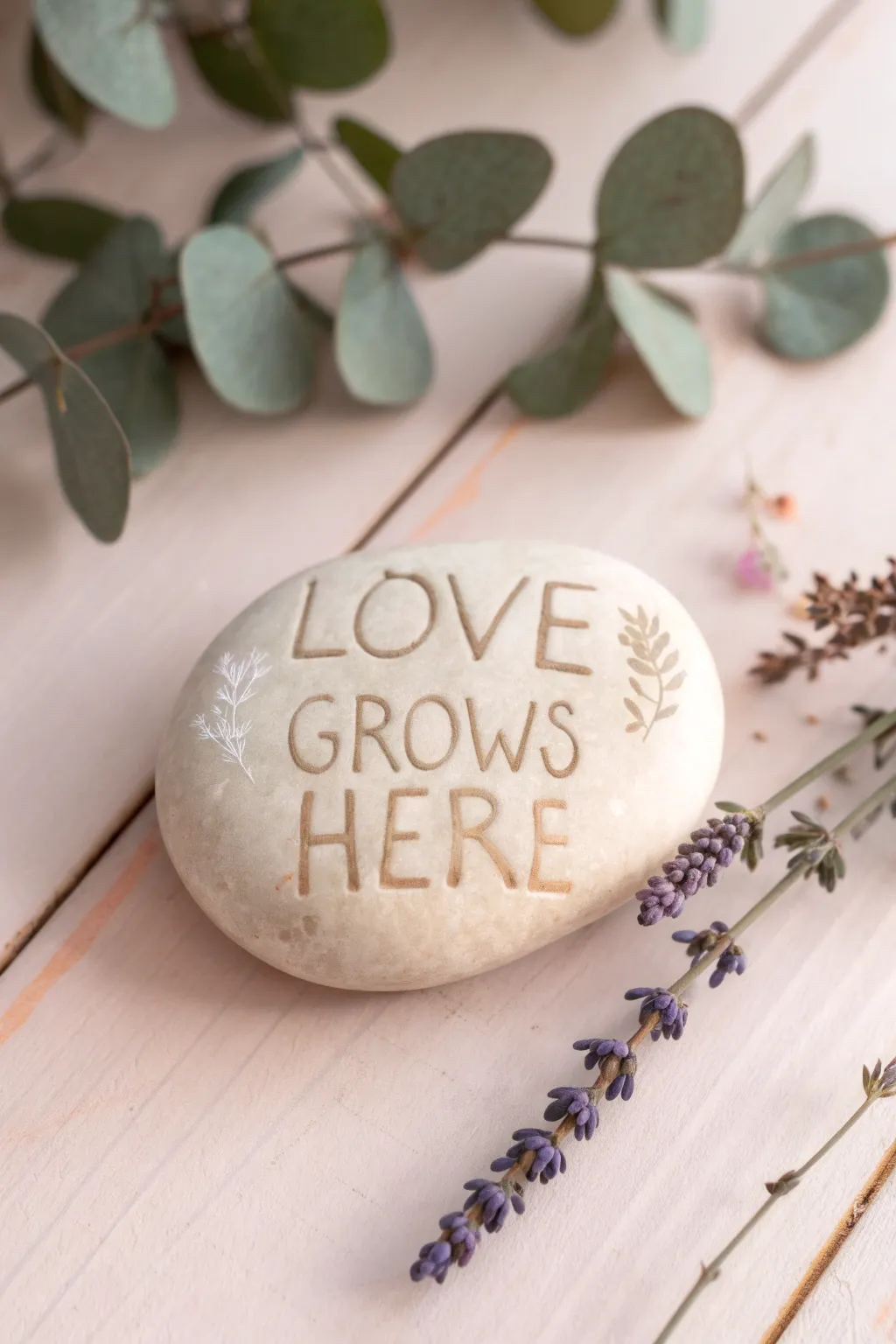 Spread love with handmade message stones that brighten spaces and hearts alike.