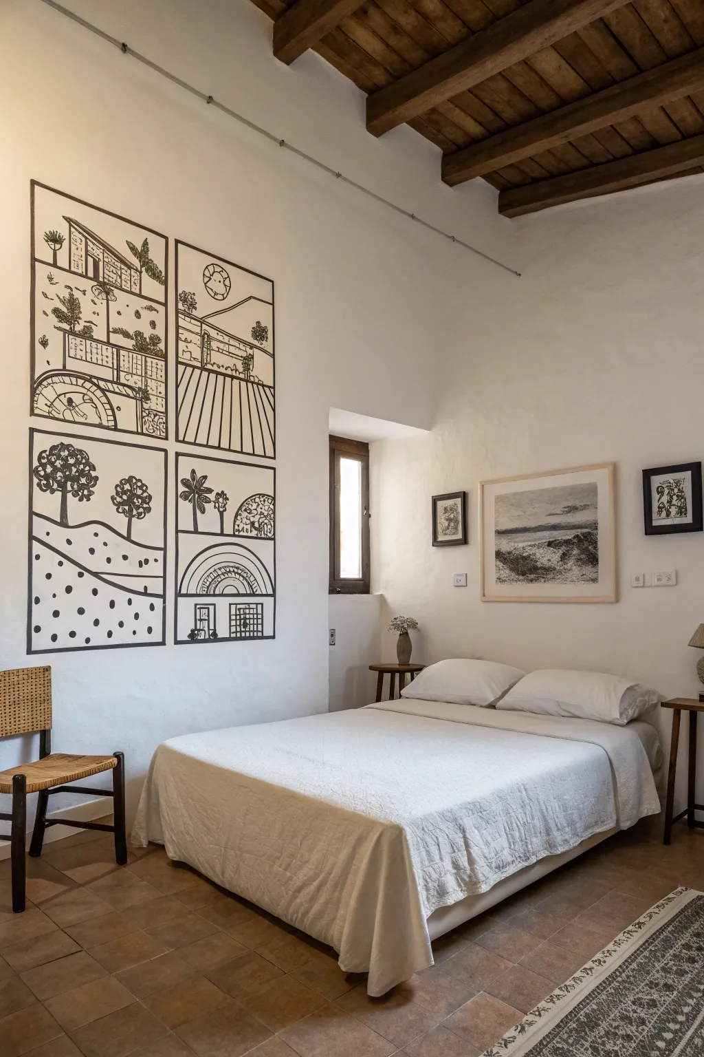 Line art offers a minimalist, stylish touch.