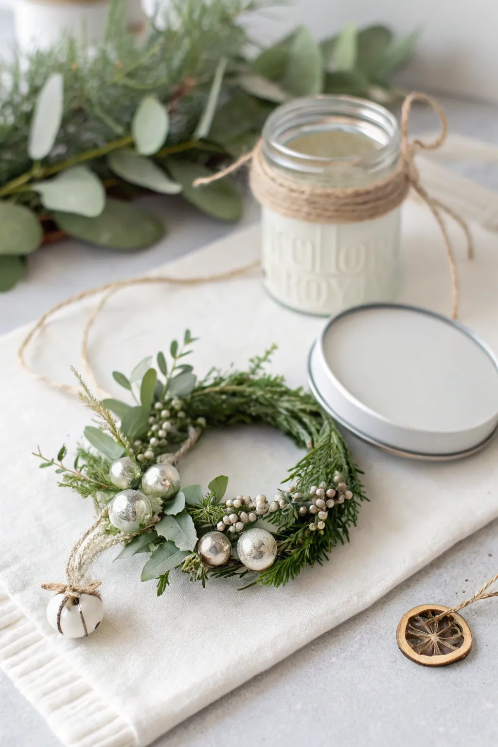 Transform everyday mason jar lids into charming mini wreaths that bring nature indoors with a touch of elegance.