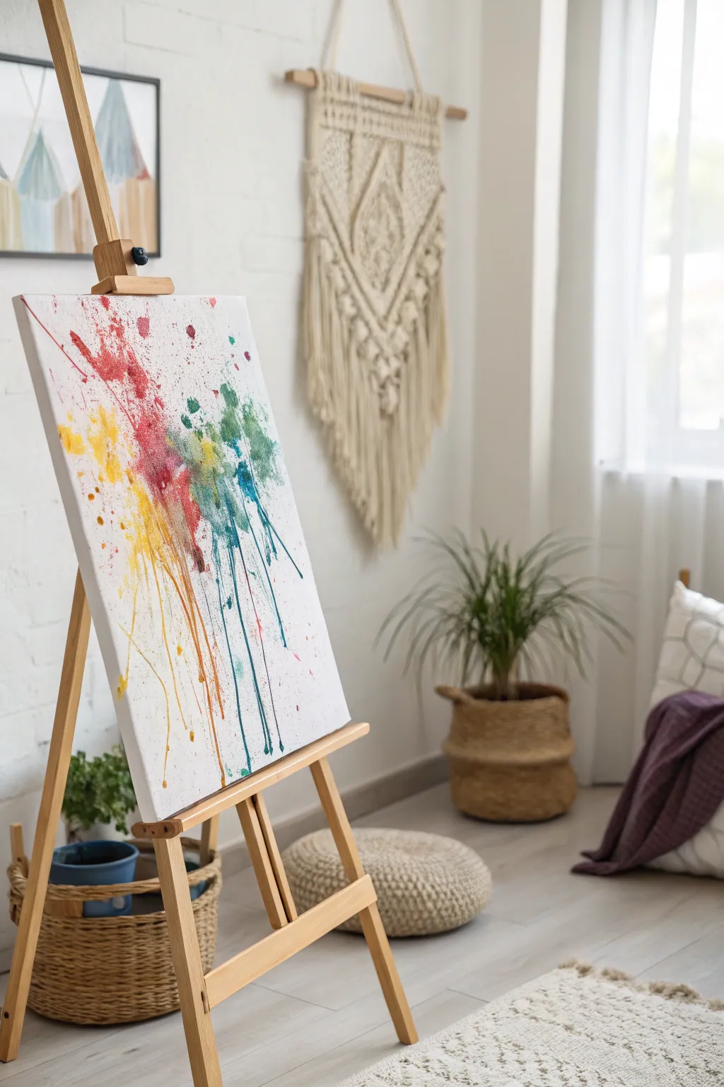 Unleash your creativity with vibrant abstract splatter art!