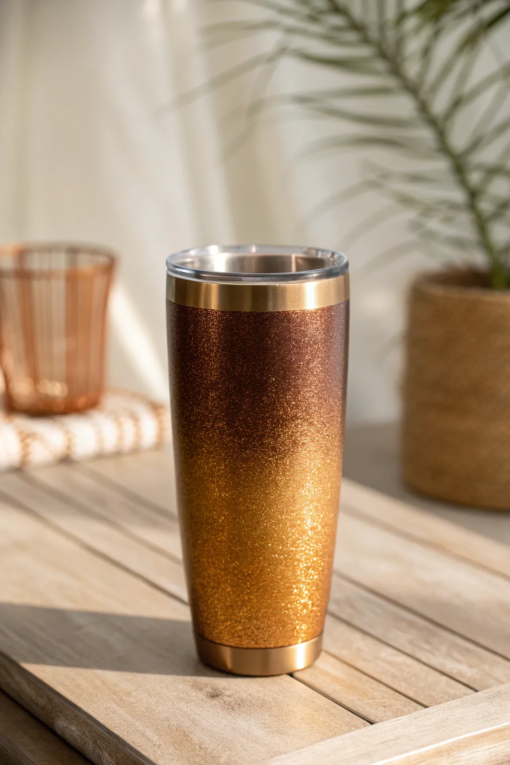 Elevate your style with a stunning metallic mica powder tumbler, where simplicity meets luxury.
