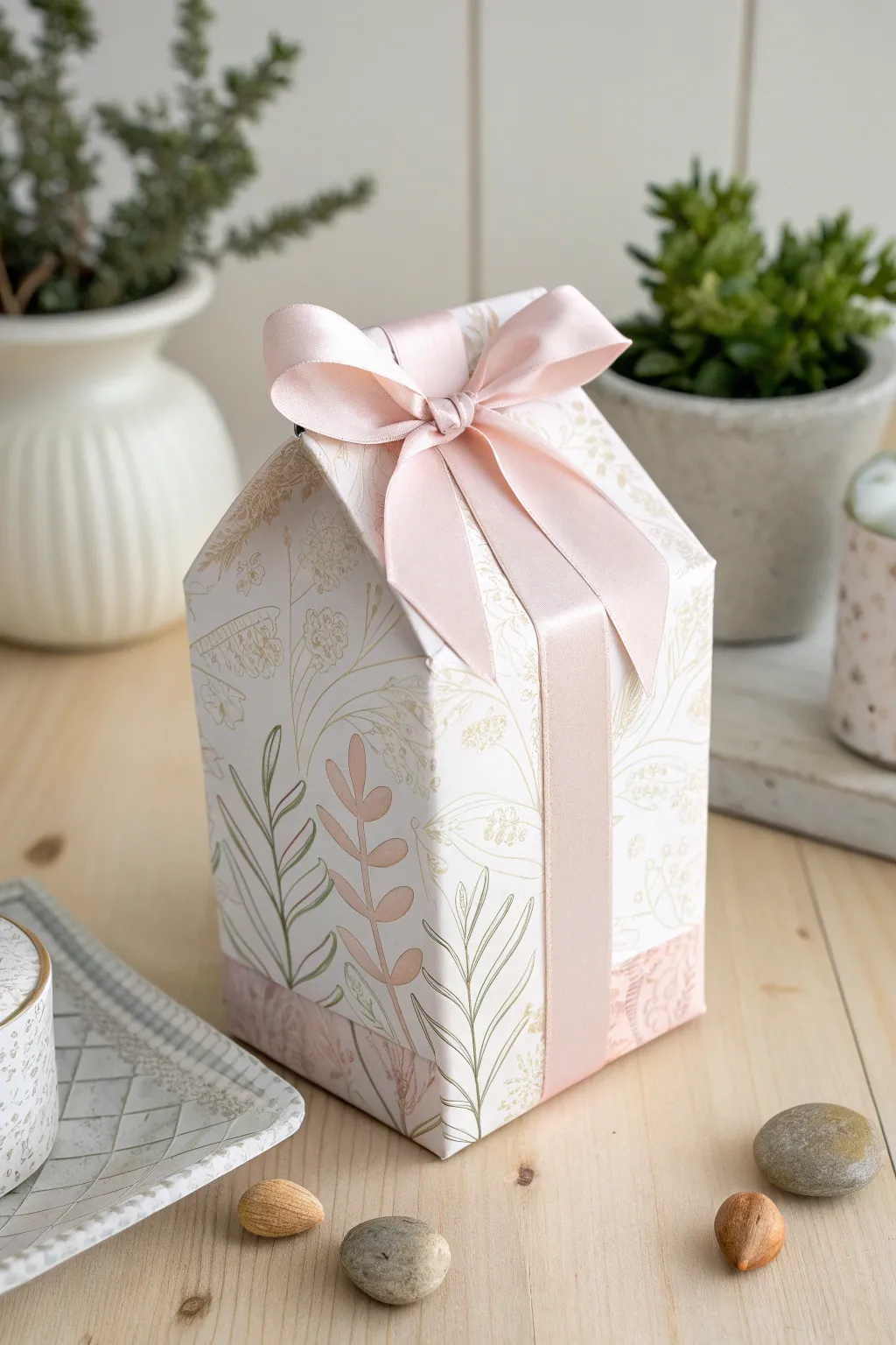 Transform ordinary milk cartons into exquisite gift boxes with a Scandinavian touch. Perfect for presenting small treasures!