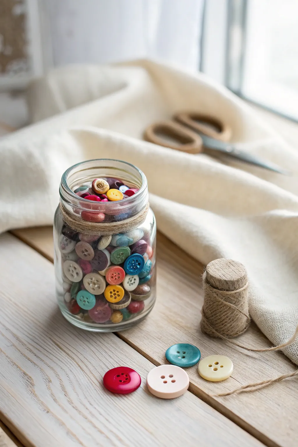 Organize and beautify your craft space with charming mini mason jars.