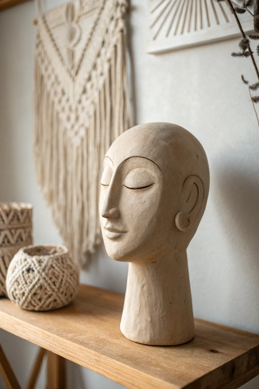 Crafted Serenity: Discover the beauty of minimalist clay faces that tell a story through simplicity.