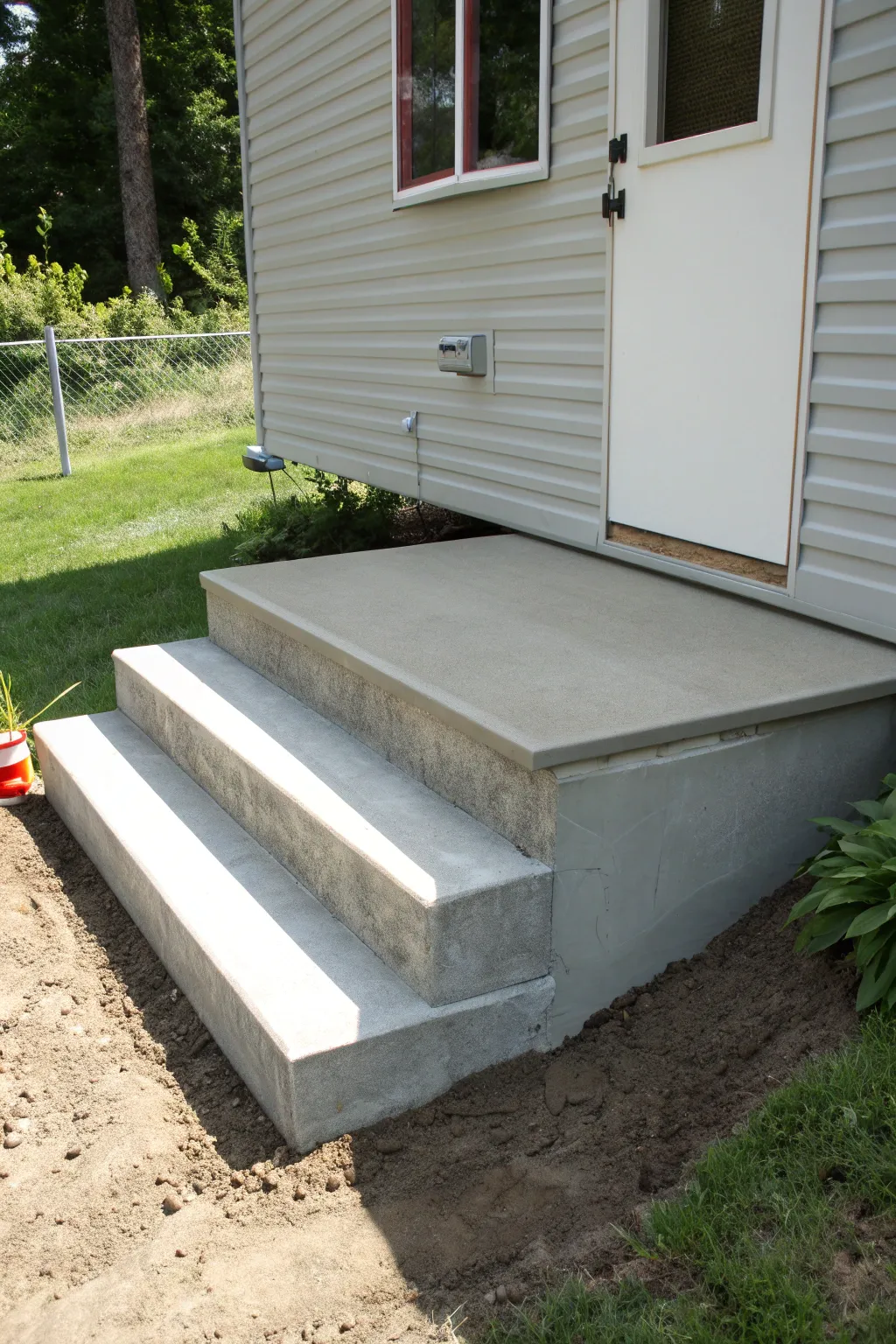 Timeless Craftsmanship: Experience the enduring elegance of concrete steps.
