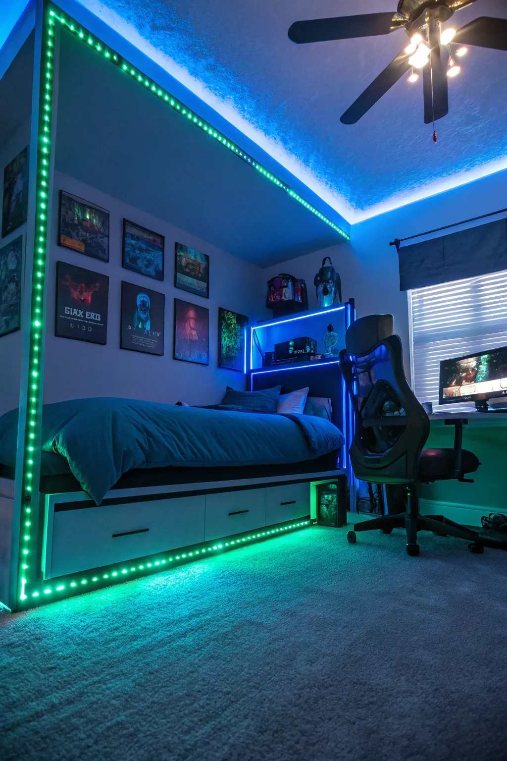 Illuminate your world with sleek LED strips for a modern, futuristic feel. ✨ #HomeLighting #ModernDesign