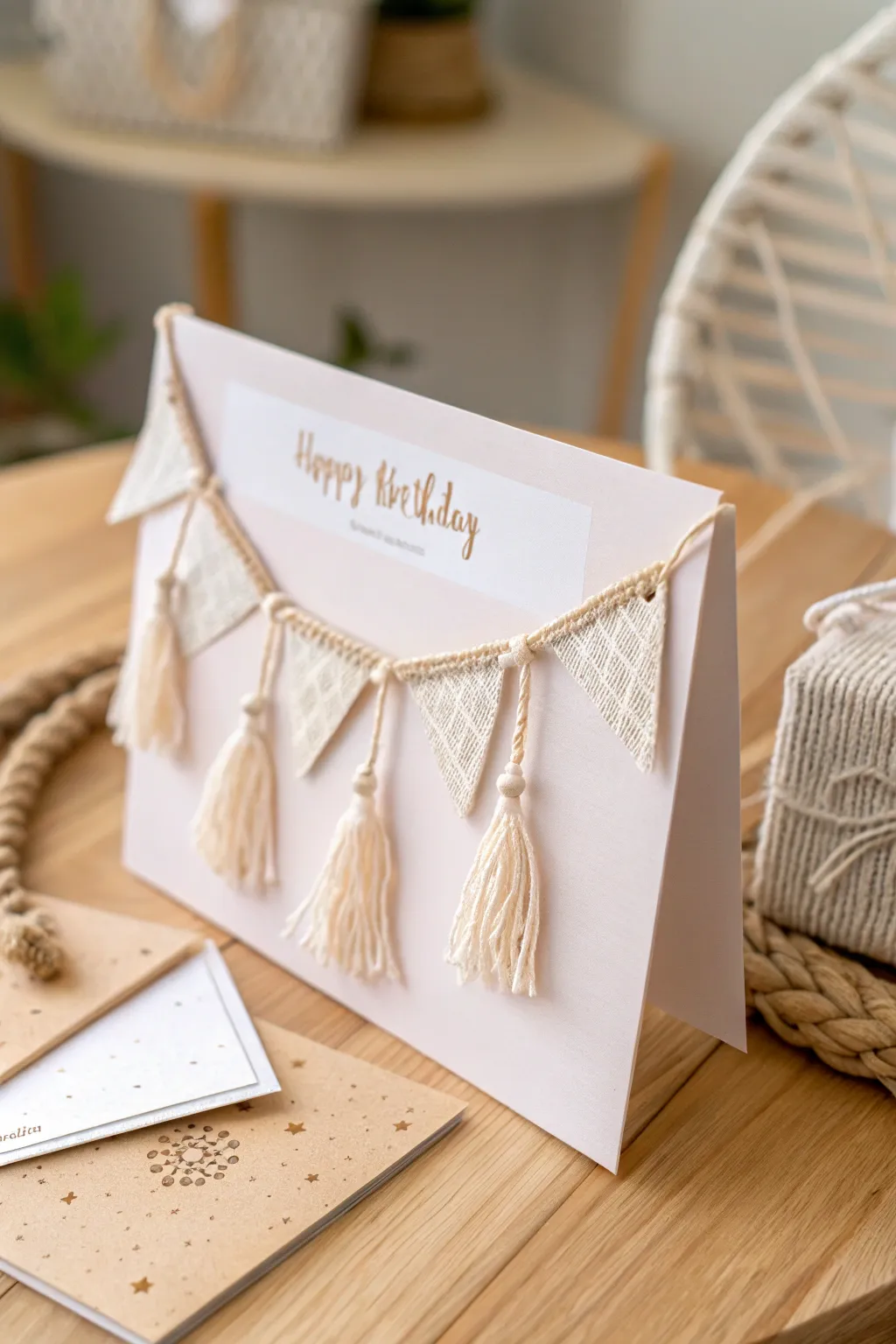 Celebrate in style with a charming money banner birthday card—minimalist elegance meets festive creativity!