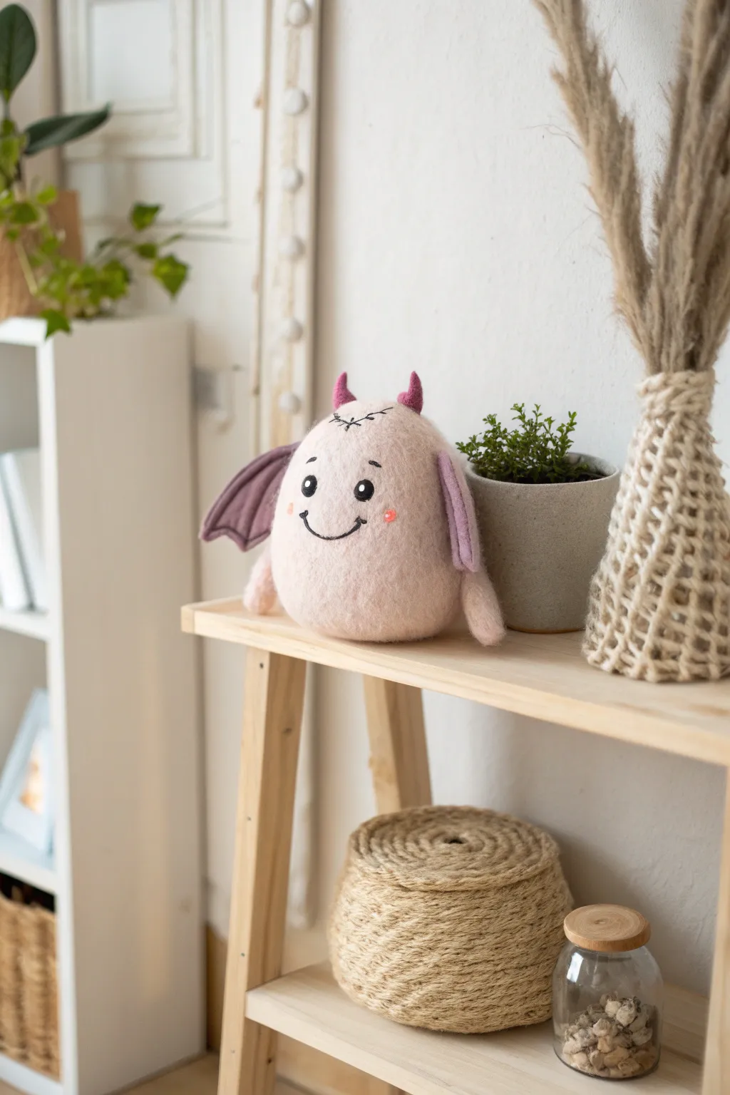 Meet your new favorite whimsical companion: the cutest little monster with a playful spirit!