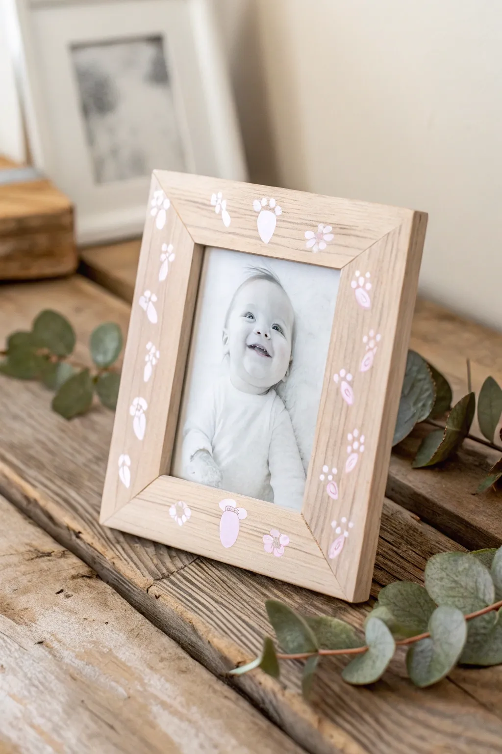 Capture the moment with a handcrafted keepsake photo frame, a perfect blend of simplicity and love.