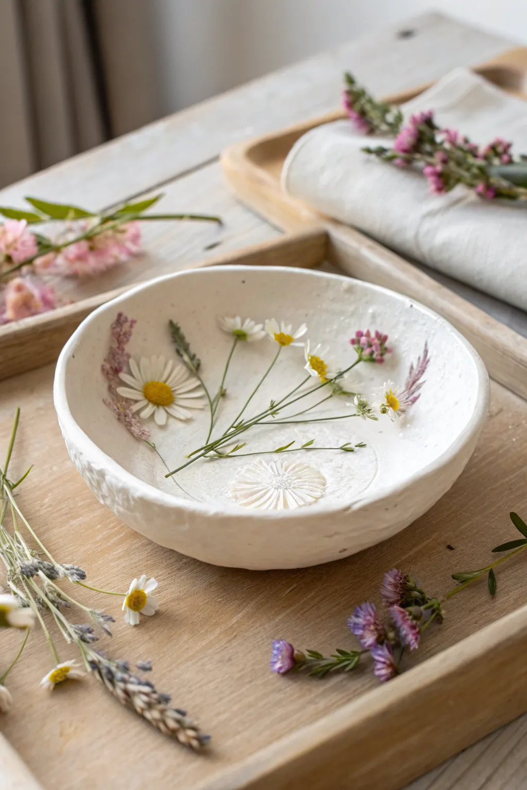 Celebrate Mother's Day with a handcrafted touch – a clay jewelry dish that blends elegance with nature.