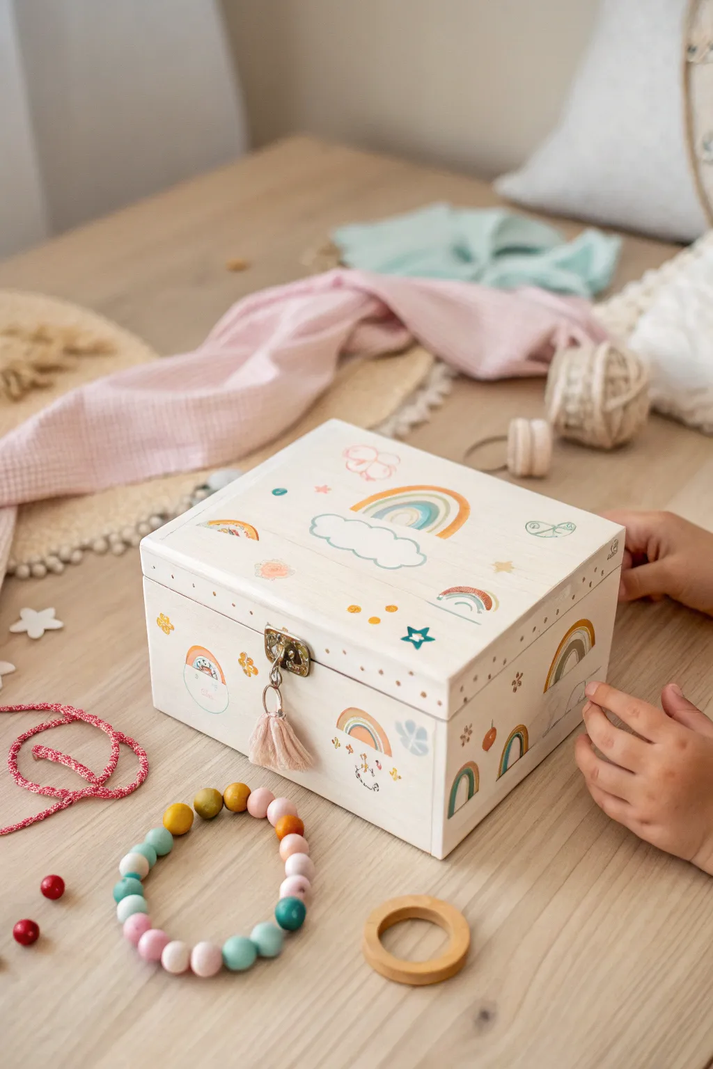 Crafted with love: A charming keepsake box perfect for Mother's Day memories.