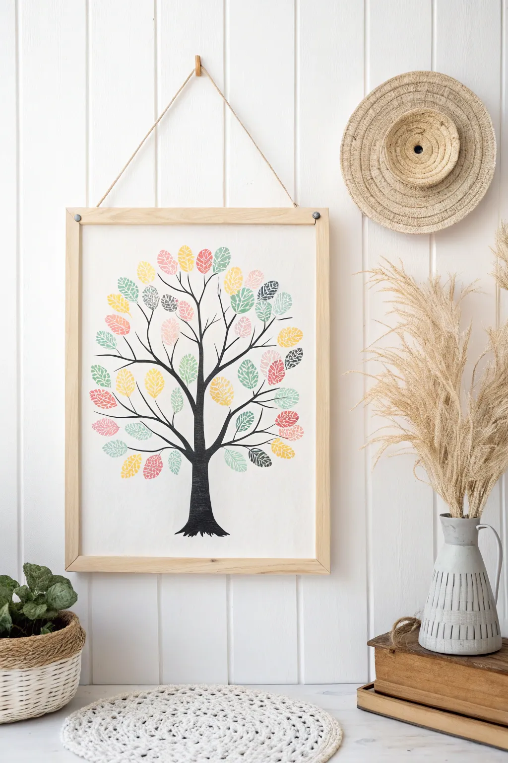 Celebrate cherished family moments with a personalized fingerprint tree, a blend of artistry and love.