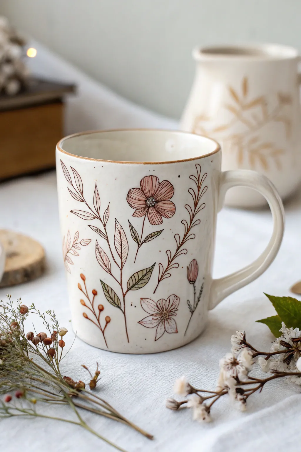 Sip in style with a mug that brings a touch of nature into your daily routine.