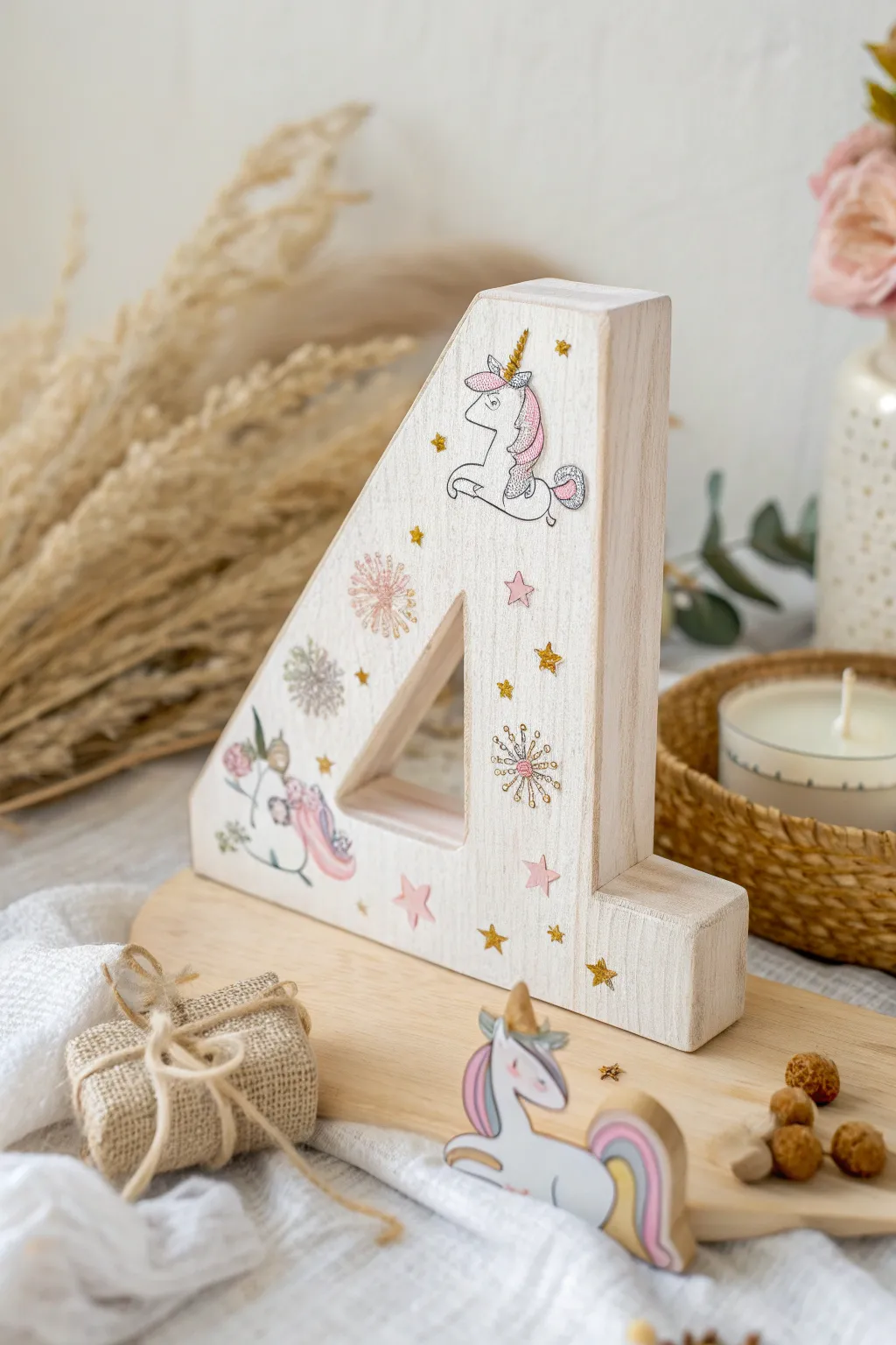 Embrace the magic of unicorns with this enchanting number 4 craft idea, perfect for adding a whimsical touch to your decor!