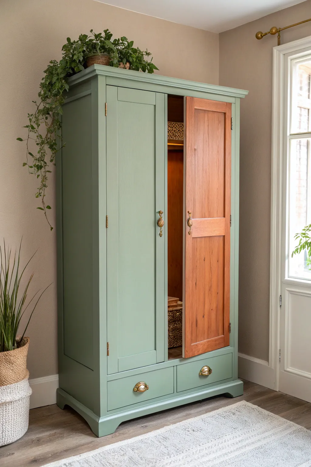 Discover the art of surprise with a two-tone wardrobe makeover – where simplicity meets style.