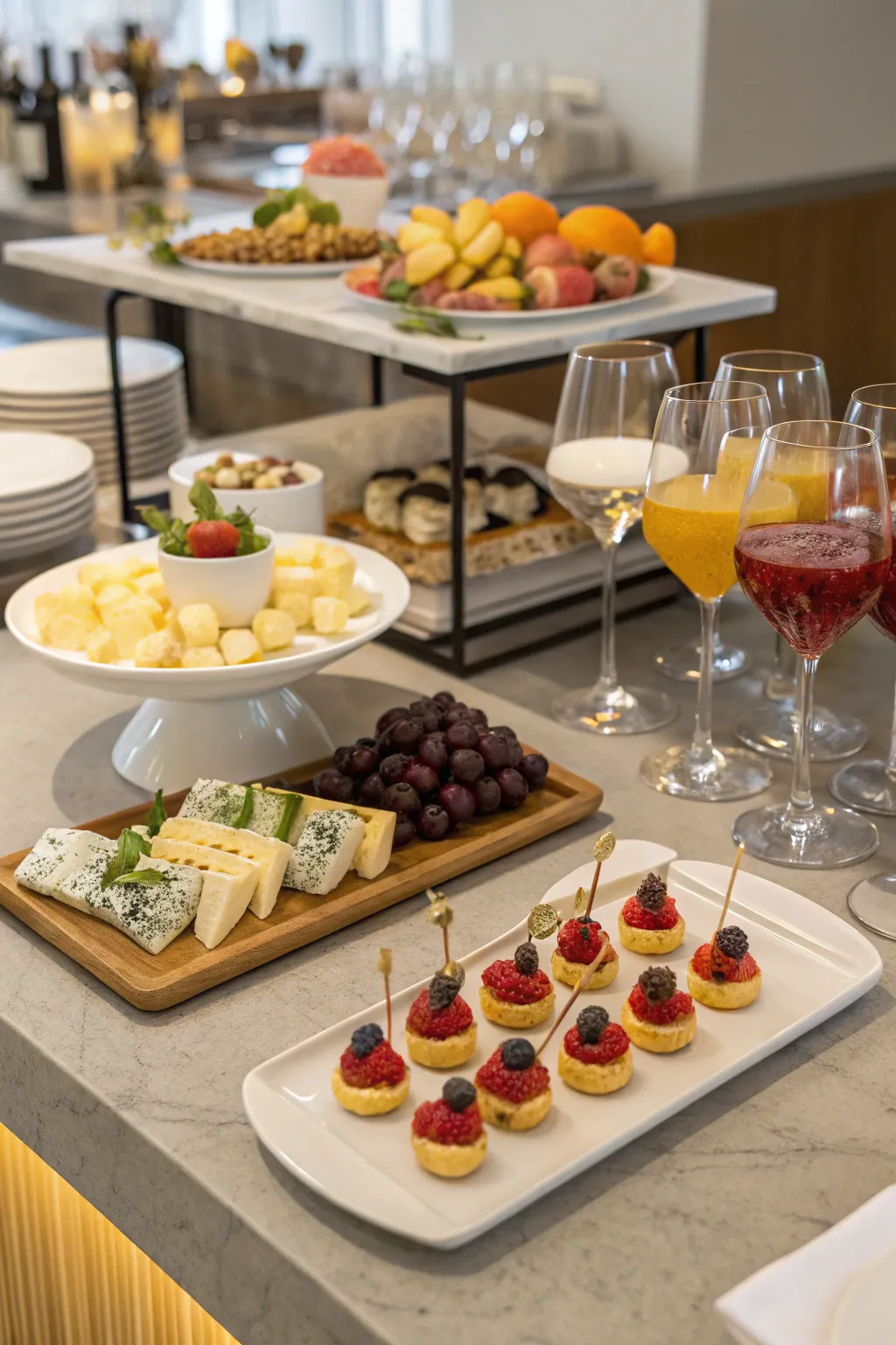 A tasting station that delights the palate.