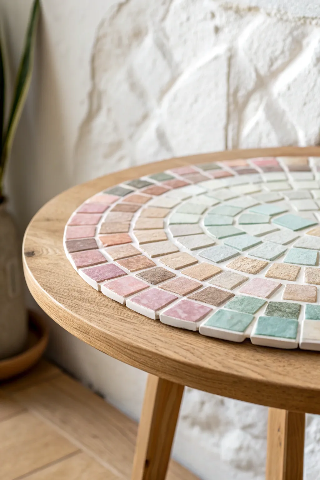 Craft your own mosaic masterpiece with paint chips and let your creativity shine through simplicity and color.