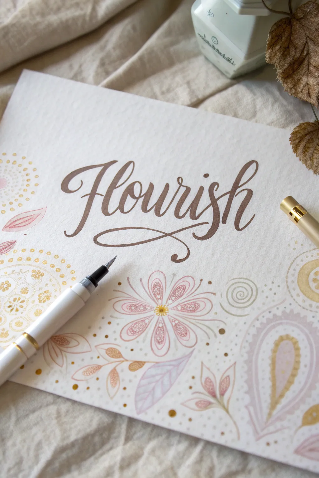 Elevate your space with the art of flourishing typography—where words become decor.