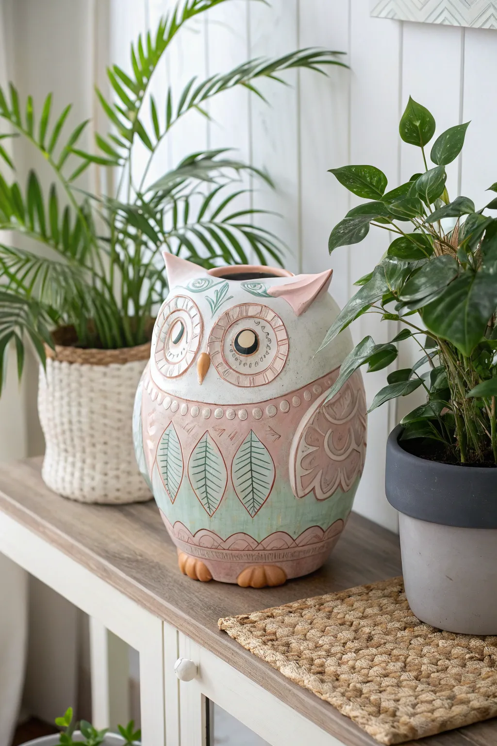 Add a touch of whimsy to your space with this charming owl pot, perfect for plant lovers who adore a playful yet minimalist aesthetic.