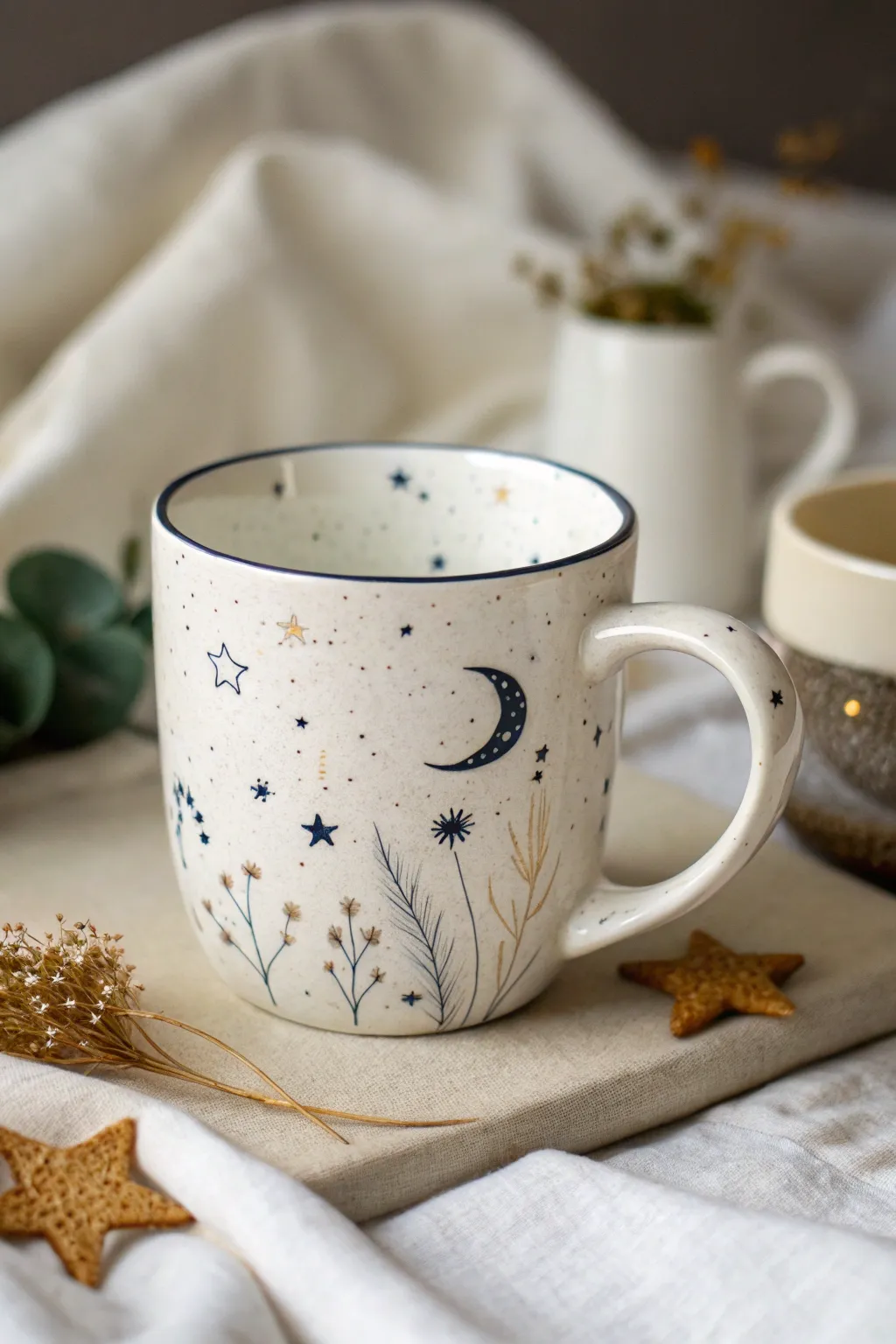 Sip into the night with a Starry Night Mug—where craftsmanship meets the cosmos.