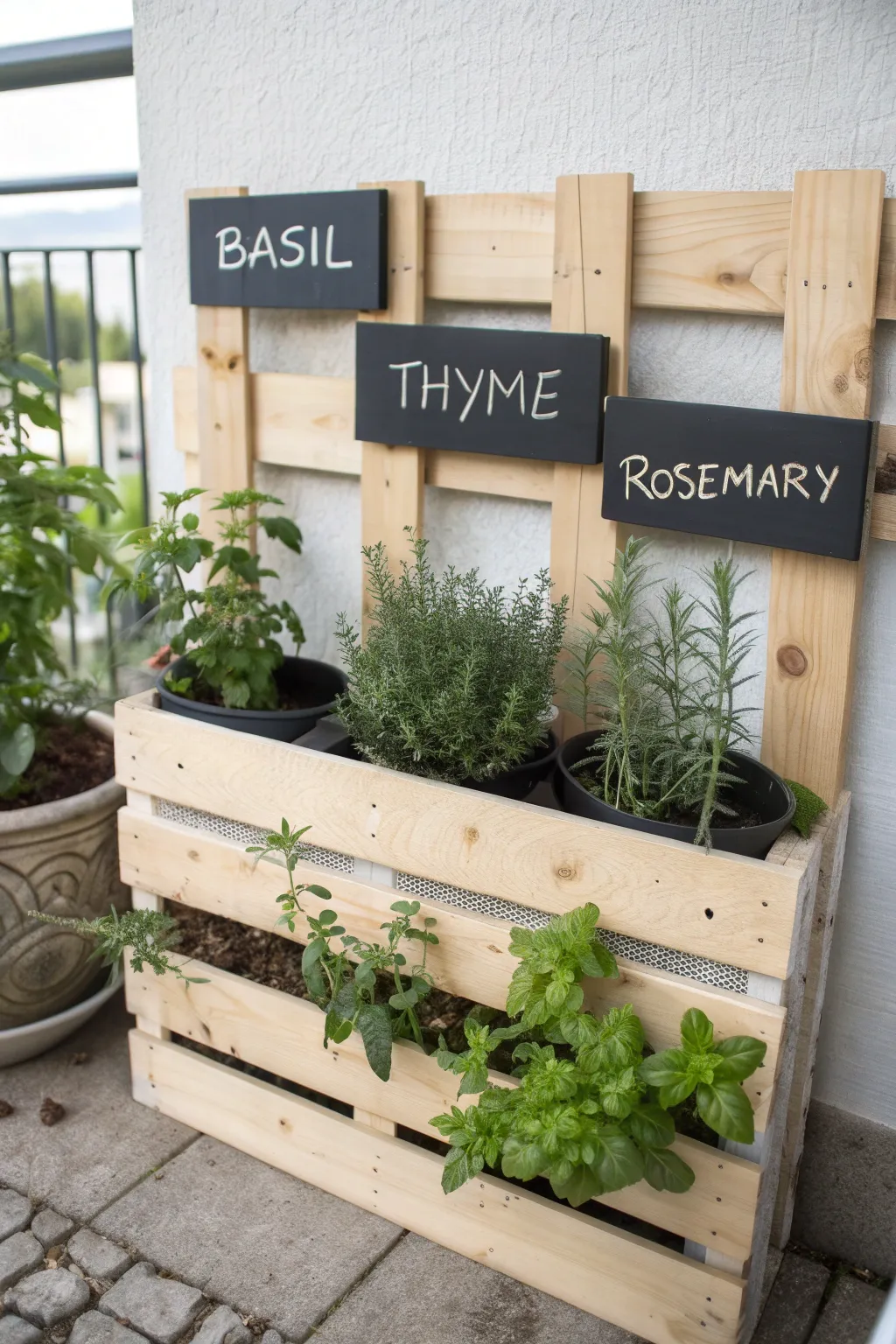 Add a touch of elegance to your herb garden with chic chalkboard labels! 🌿✨ #ScandiBoho #HerbGardenDIY