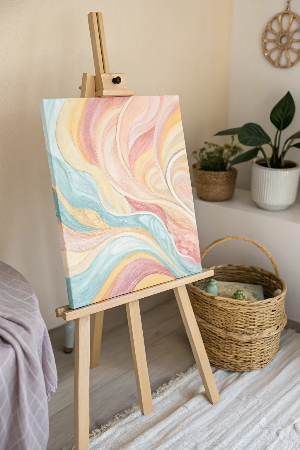 Dive into the dreamy world of abstract pastel art—let your creativity flow with vibrant, swirling hues.