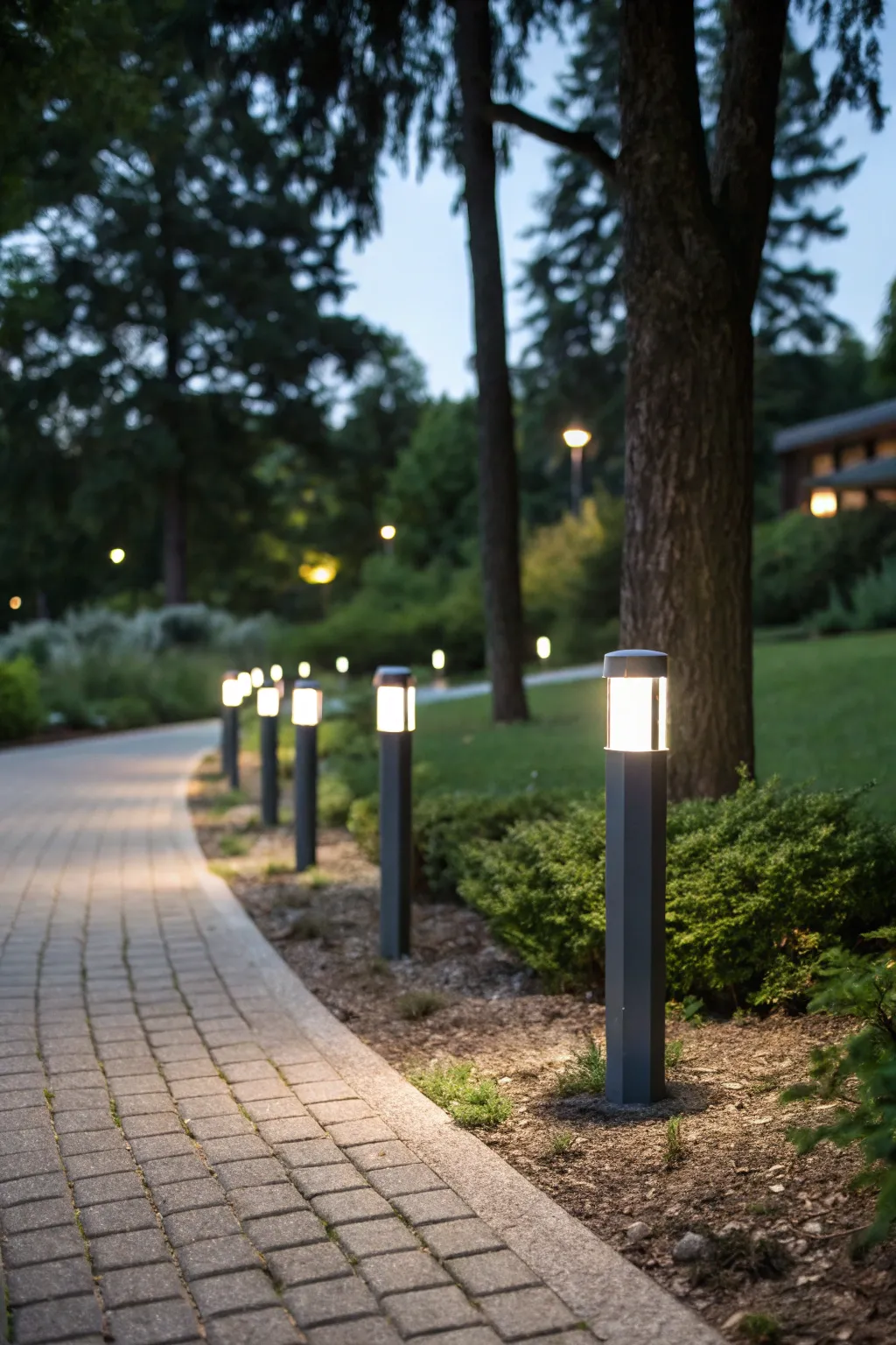 Stylish bollard lights offer a contemporary solution for pathway lighting.