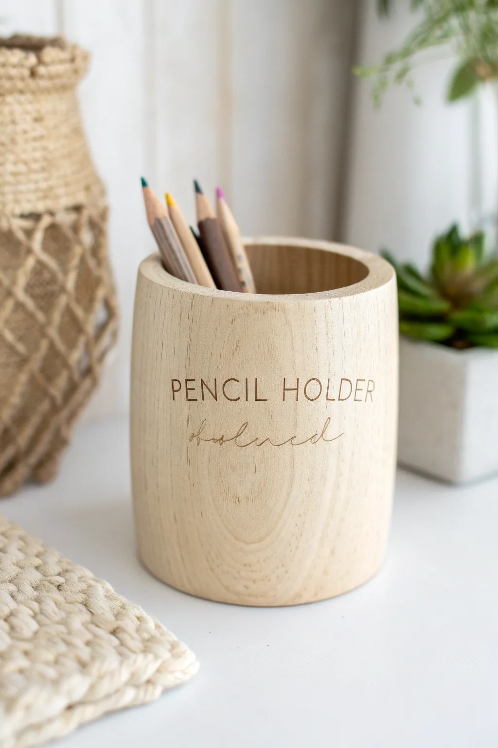 Add a personal touch to your workspace with a handcrafted pencil holder – where simplicity meets personalization.