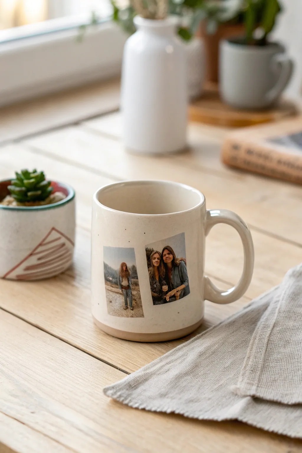 Sip your coffee with a smile - personalize your mornings with a custom photo mug!