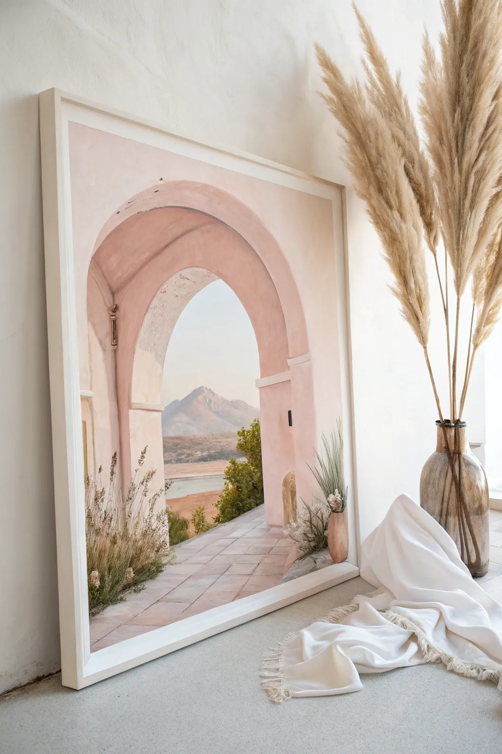 Step through the archway into a world of serene beauty and minimalist charm.