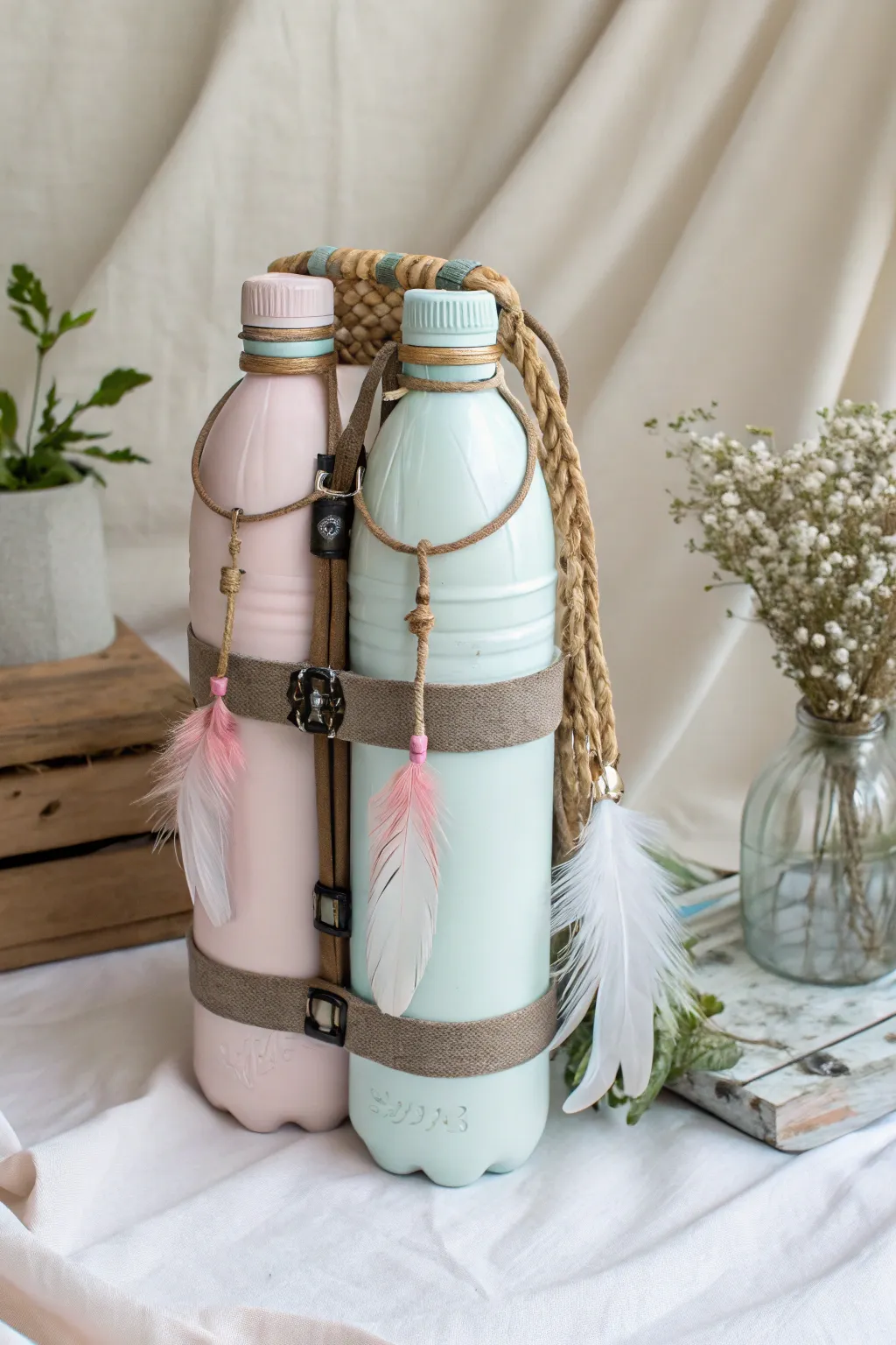 Unleash your creativity with this charming DIY jet pack, made from recycled soda bottles—a perfect blend of playfulness and eco-friendly design!
